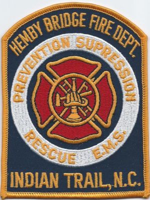 hemby bridge fd - indian trail , union co. ( NC )
